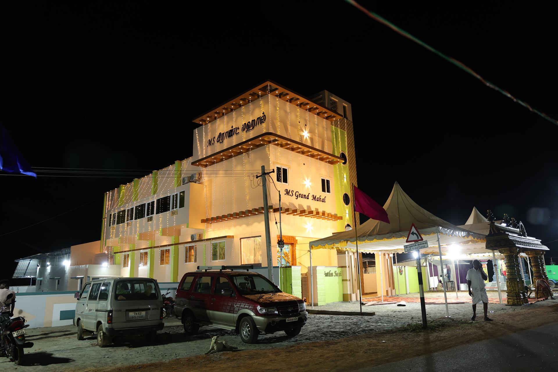 Exterior night view of MS Grand Mahal A/C
